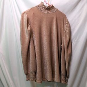 Chloe & Jasmine metallic sparkles shirt size XL